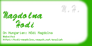 magdolna hodi business card