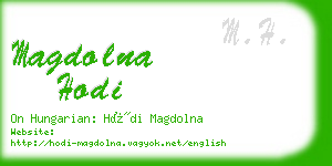 magdolna hodi business card